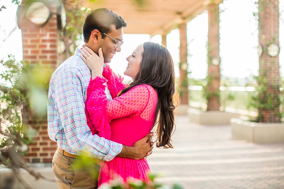 engagement session in kleman's plaza in downtown tallahassee