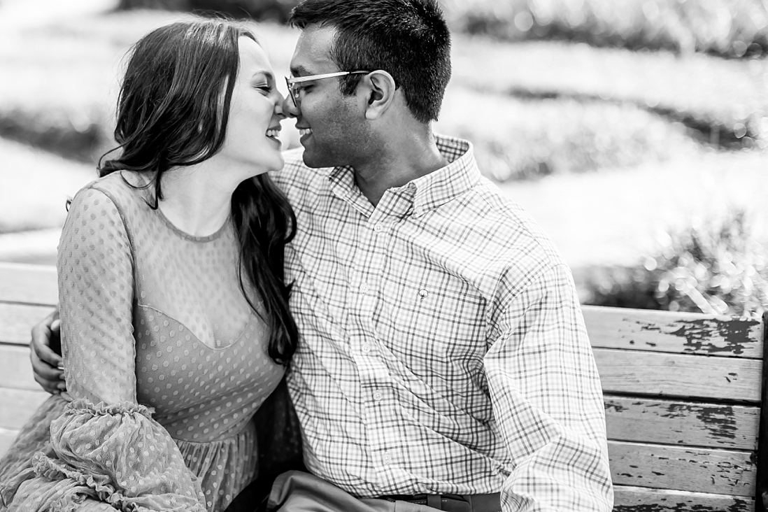 engagement session on park avenue in downtown tallahassee