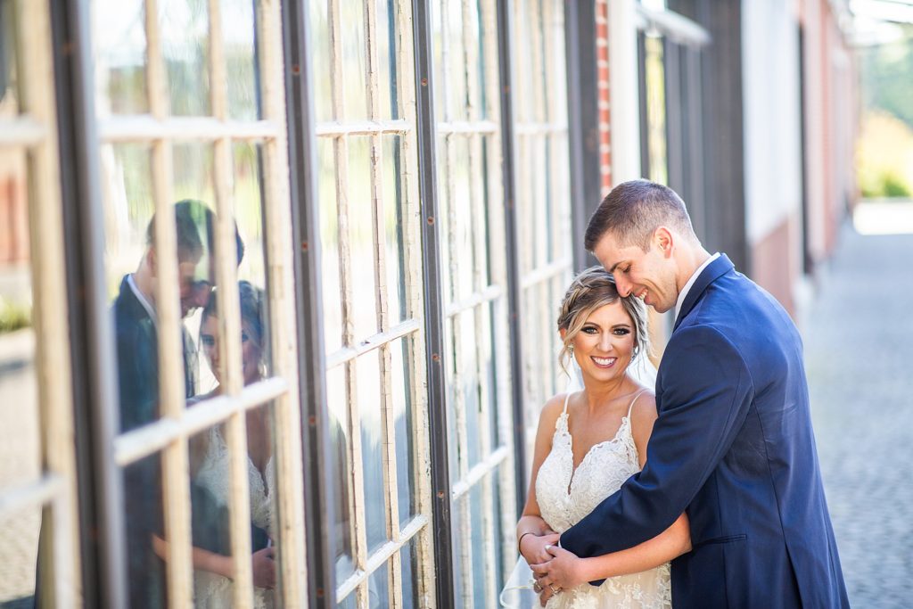 Bride and groom portraits at The Gathering in Tallahassee, Florida