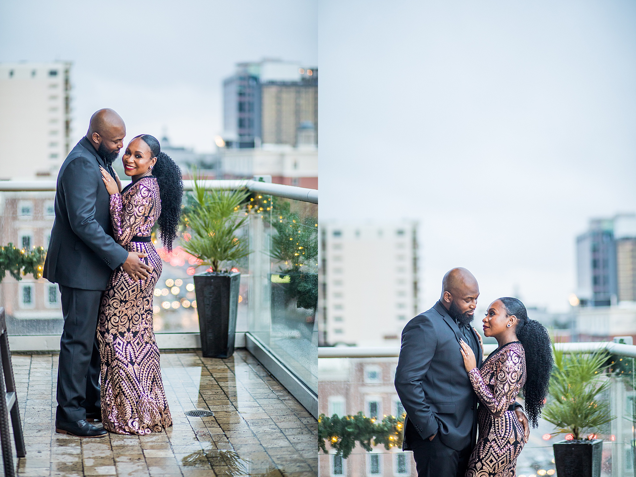 Hotel Duval and Level 8 Lounge Engagement Session Alex + Aukella