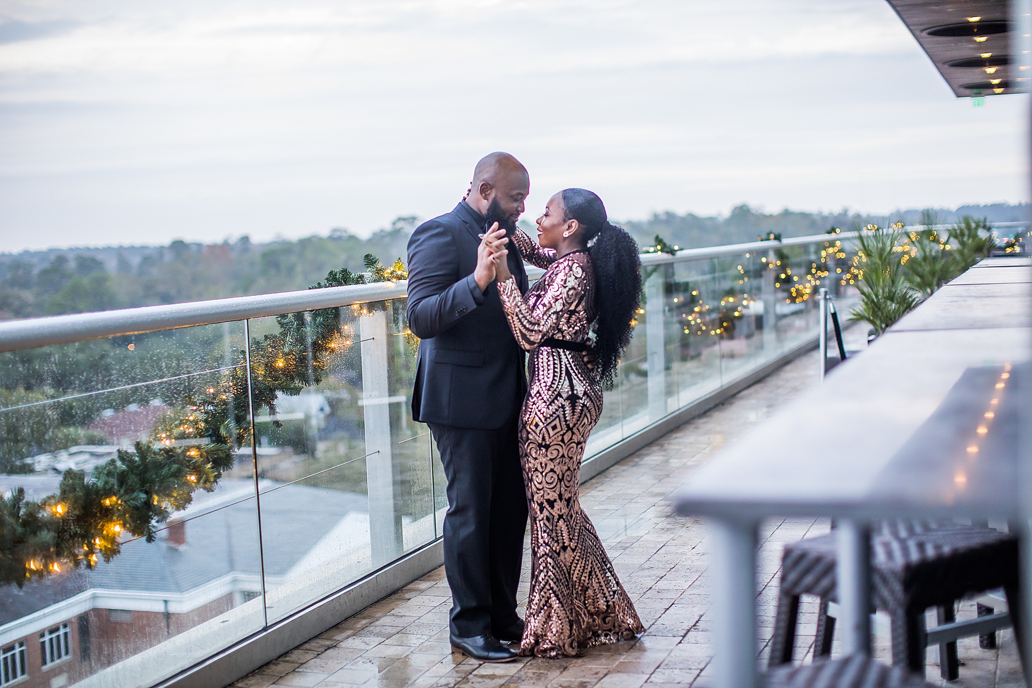 Hotel Duval and Level 8 Lounge Engagement Session Alex + Aukella